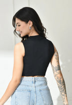 Sterio Pace Women High Neck Crop Top