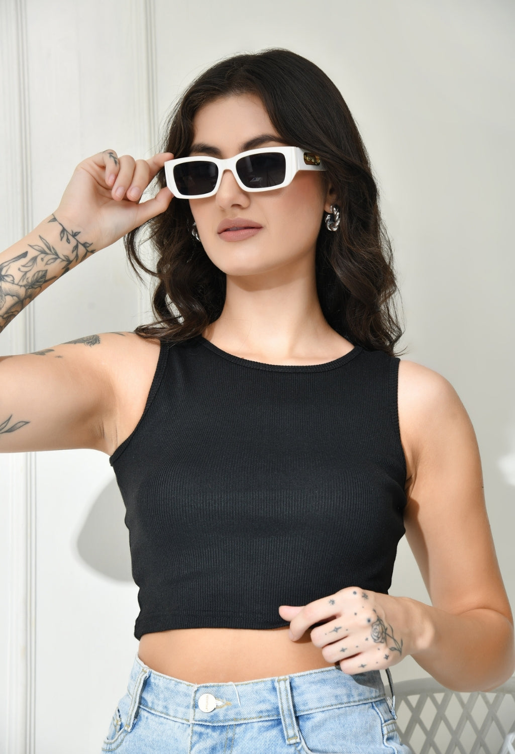 Women Ribbed Slim Fit Round-Neck Top