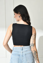 Women Ribbed Slim Fit Round-Neck Top