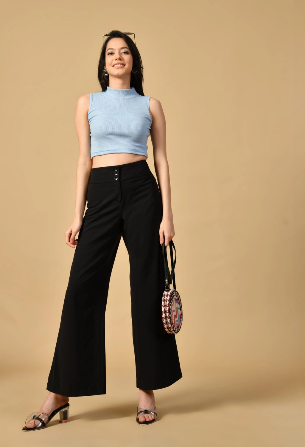 Sterio Pace Women High Neck Crop Top