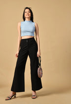 Sterio Pace Women High Neck Crop Top