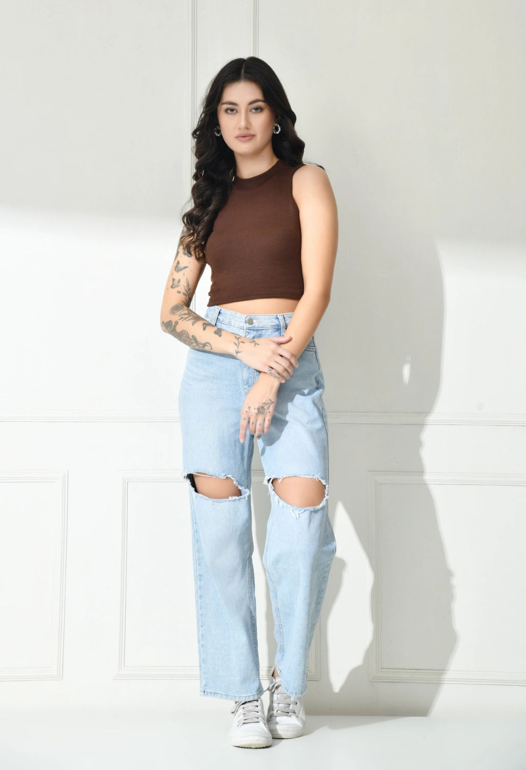 Sterio Pace Women High Neck Crop Top