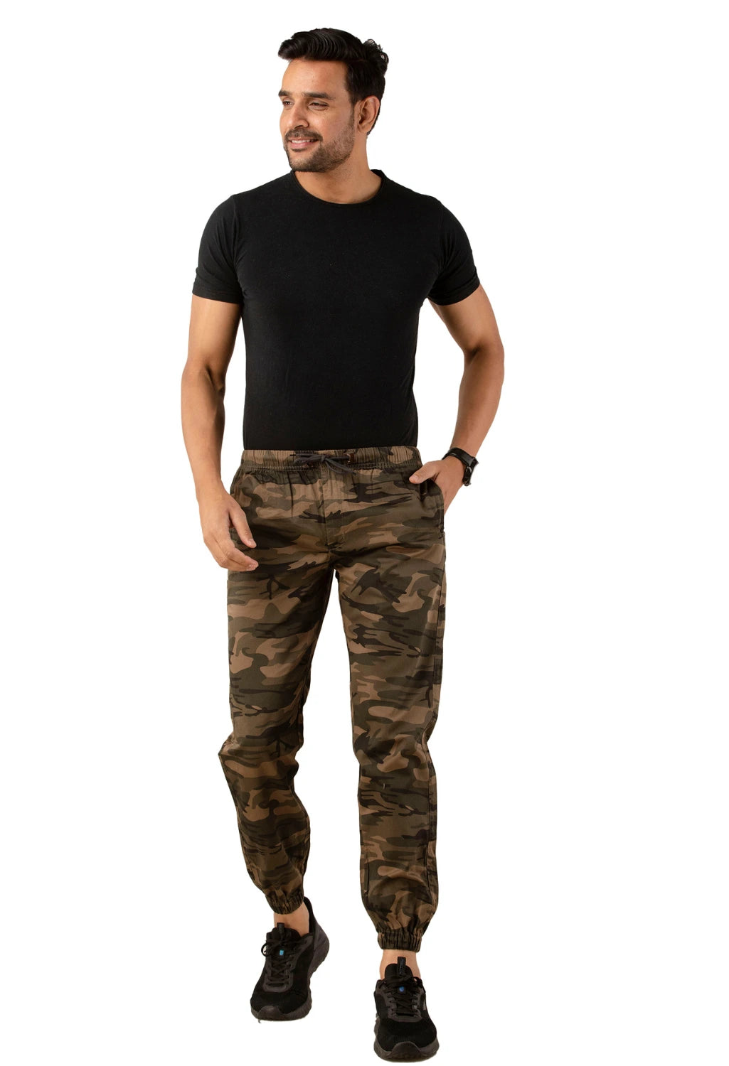 STERIO PACE Men Camouflage Print Fitted Joggers