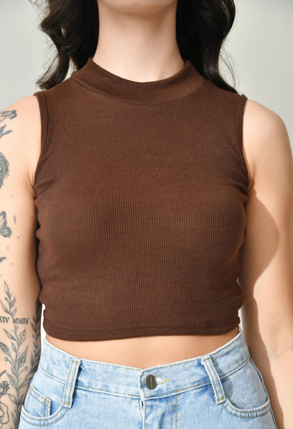 Sterio Pace Women High Neck Crop Top