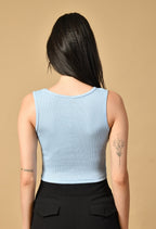 Women Ribbed Slim Fit Round-Neck Top