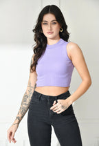 Sterio Pace Women High Neck Crop Top