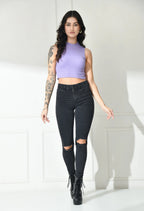 Sterio Pace Women High Neck Crop Top