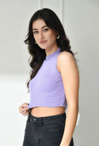 Sterio Pace Women High Neck Crop Top