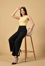 Women Ribbed Slim Fit Round-Neck Top