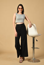 Women Ribbed Slim Fit Round-Neck Top