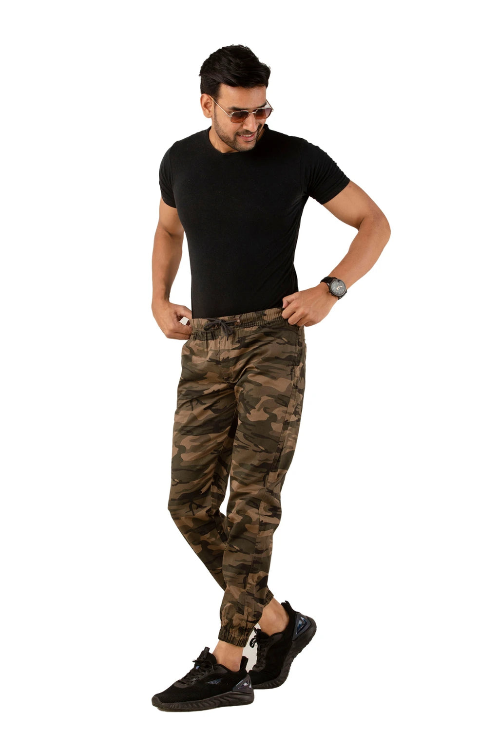 STERIO PACE Men Camouflage Print Fitted Joggers
