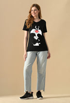 Women Looney Tunes Graphic Printed T-Shirt