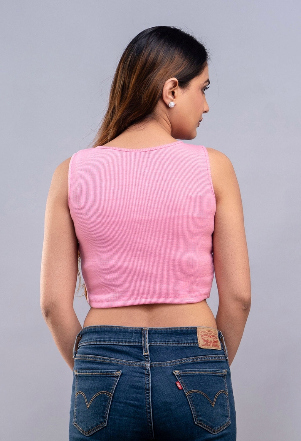 Women Ribbed Slim Fit Round-Neck Top