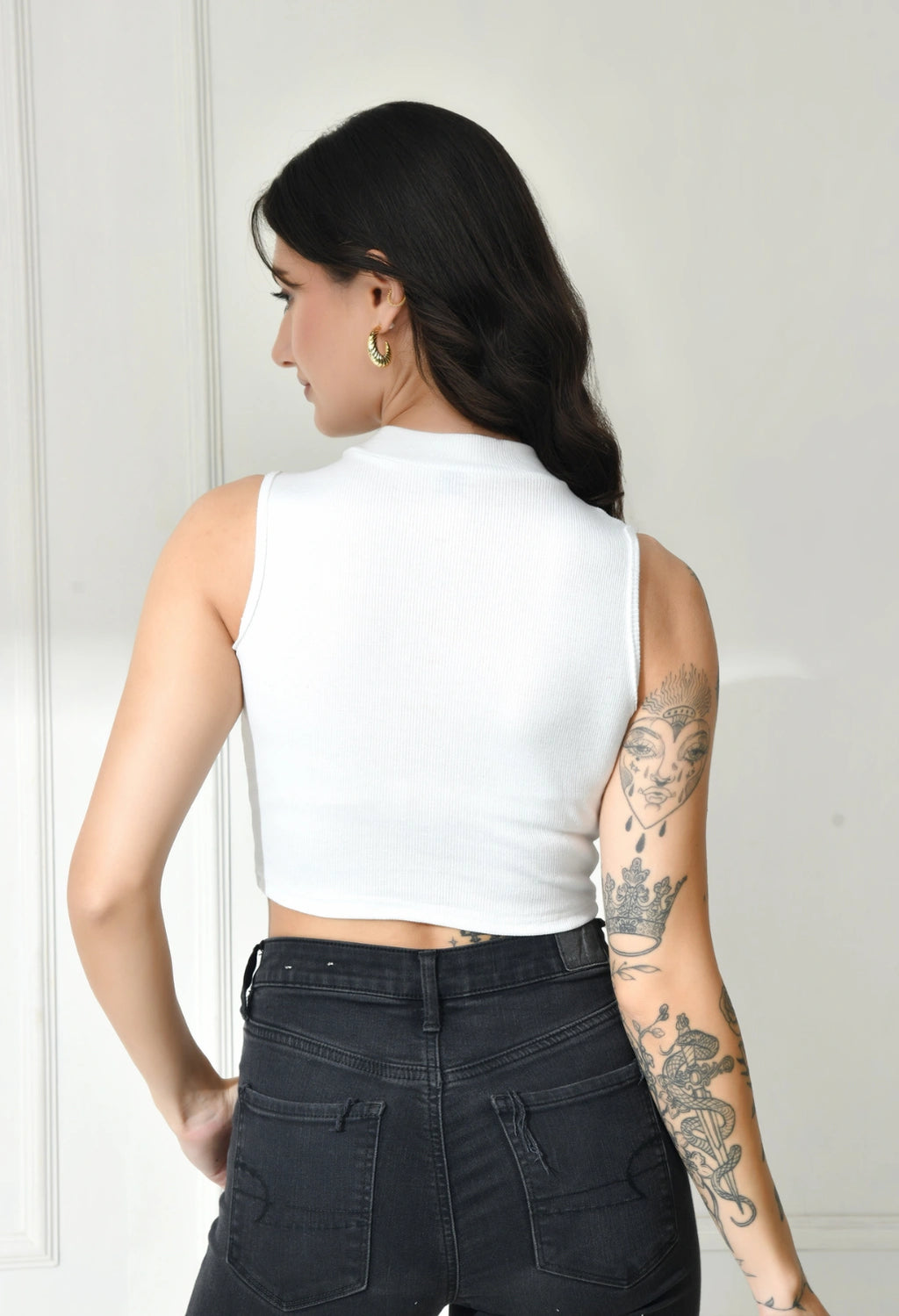 Sterio Pace Women High Neck Crop Top