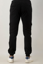 STERIO PACE Men Joggers with Elasticated Waist – Black