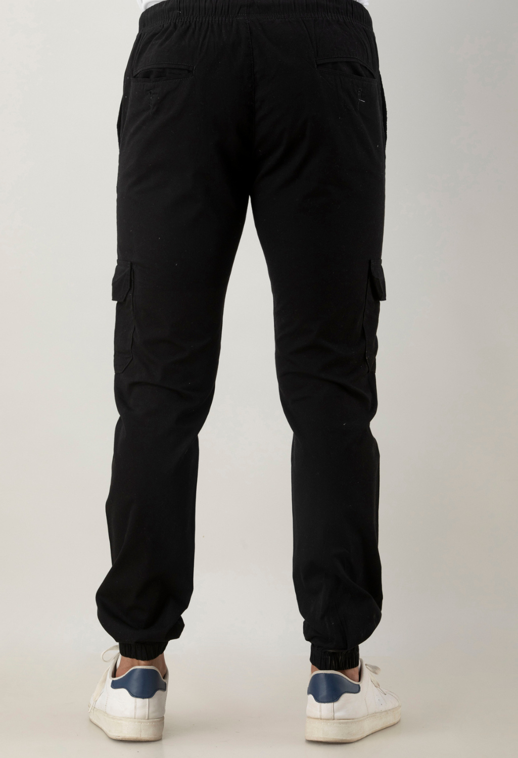 STERIO PACE Men Joggers with Elasticated Waist – Black