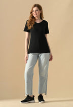 Sterio Pace V-Neck Cotton T-Shirt for Women