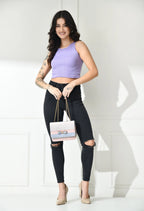 Women Ribbed Slim Fit Round-Neck Top