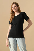 Sterio Pace V-Neck Cotton T-Shirt for Women