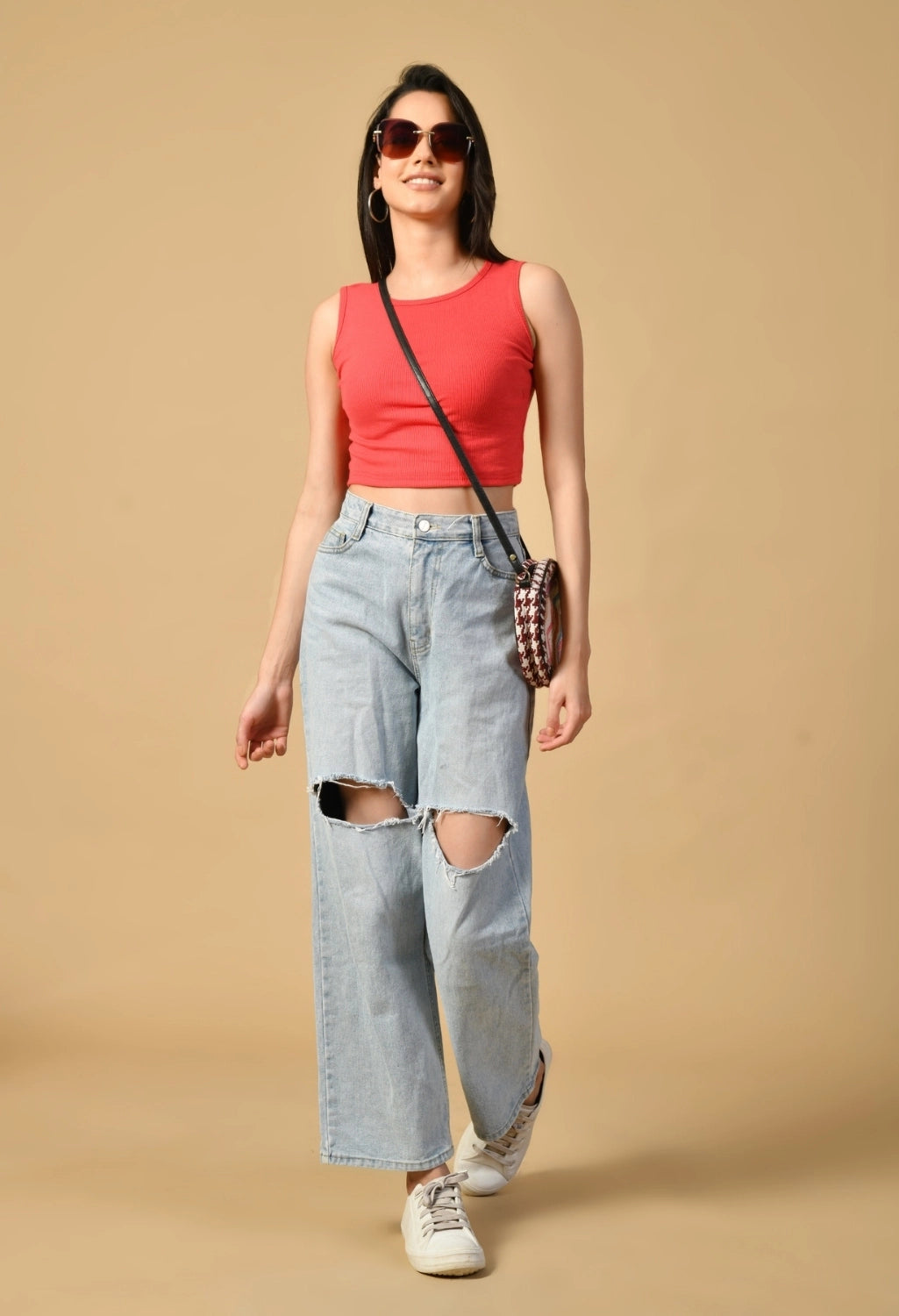 Women Ribbed Slim Fit Round-Neck Top