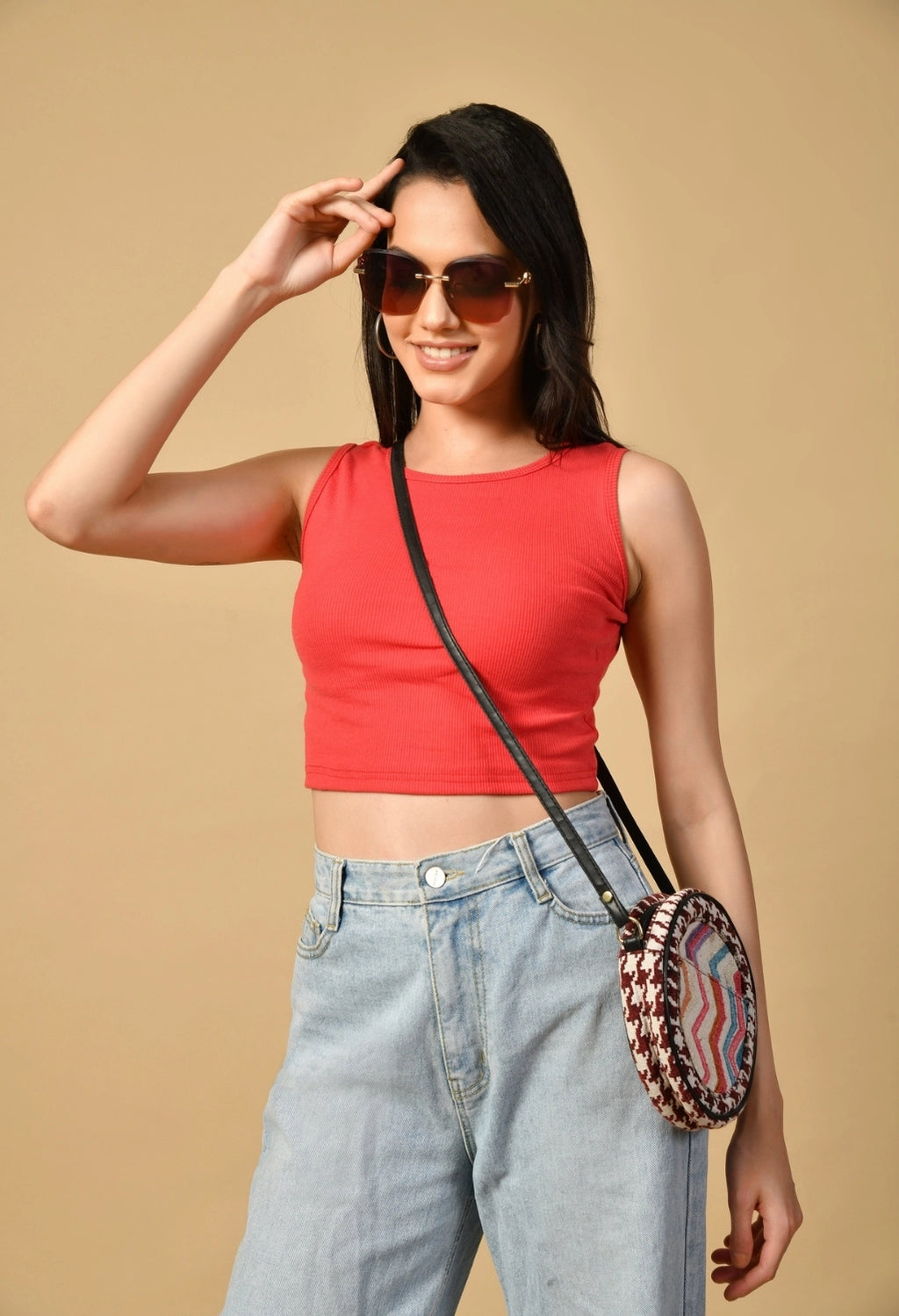 Women Ribbed Slim Fit Round-Neck Top