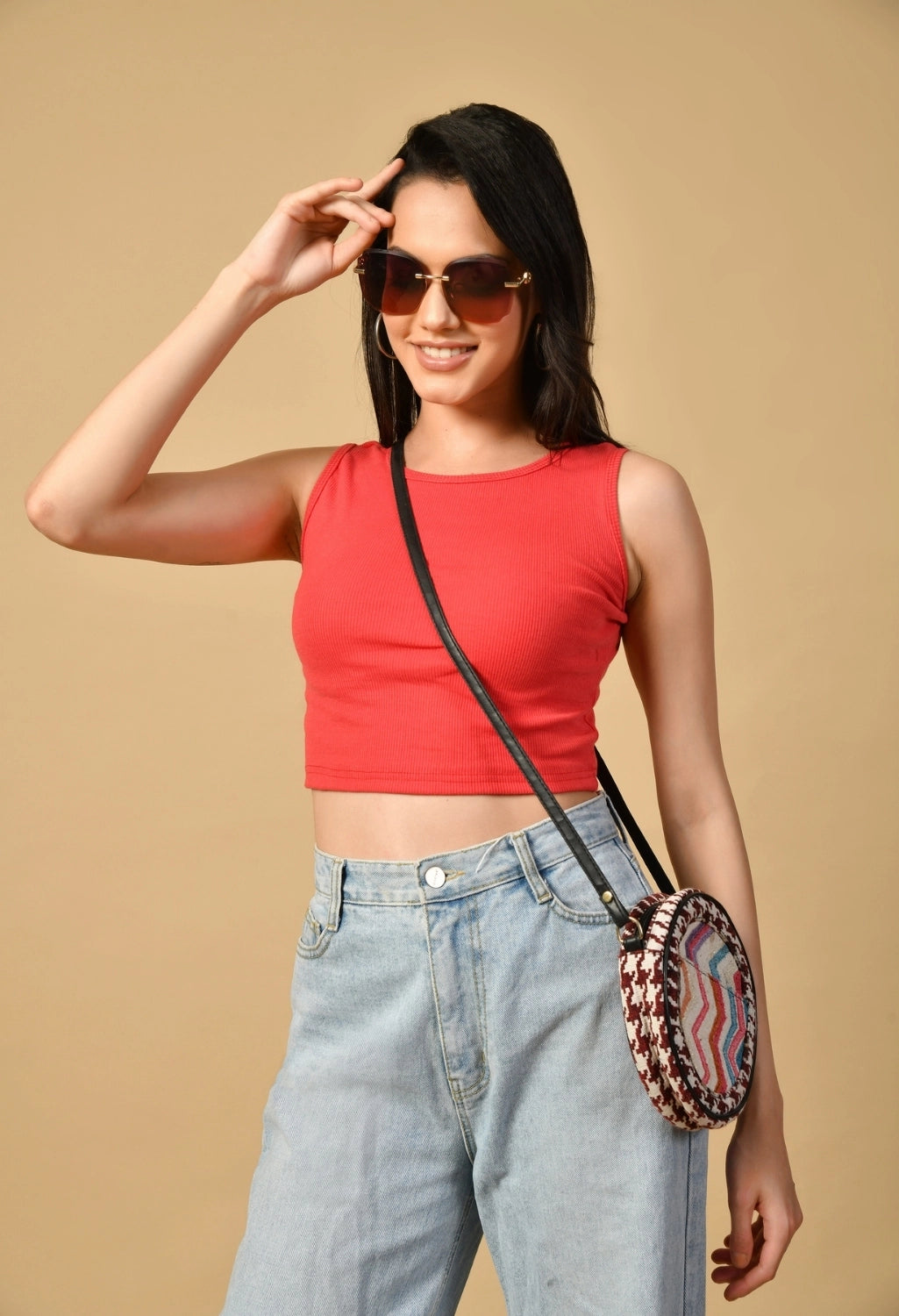 Women Ribbed Slim Fit Round-Neck Top