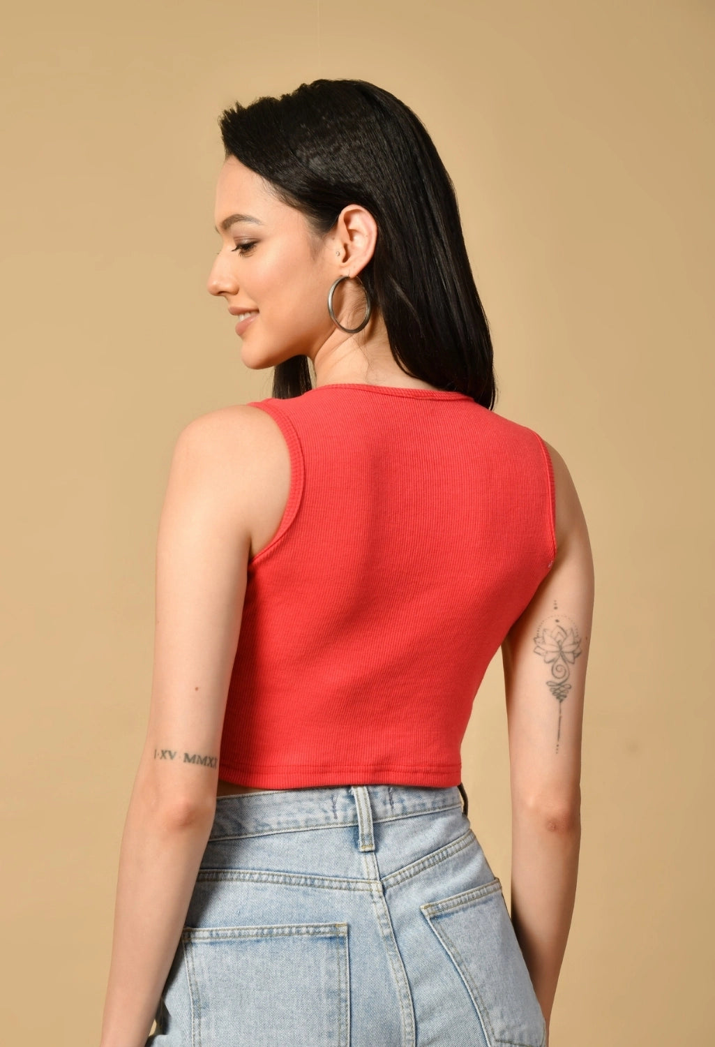 Women Ribbed Slim Fit Round-Neck Top