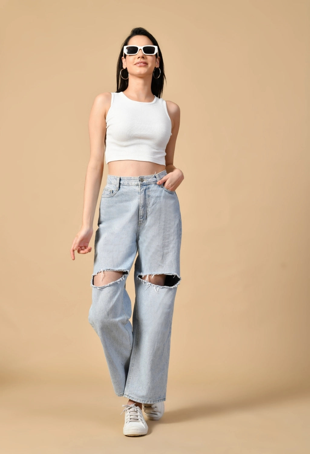 Women Ribbed Slim Fit Round-Neck Top