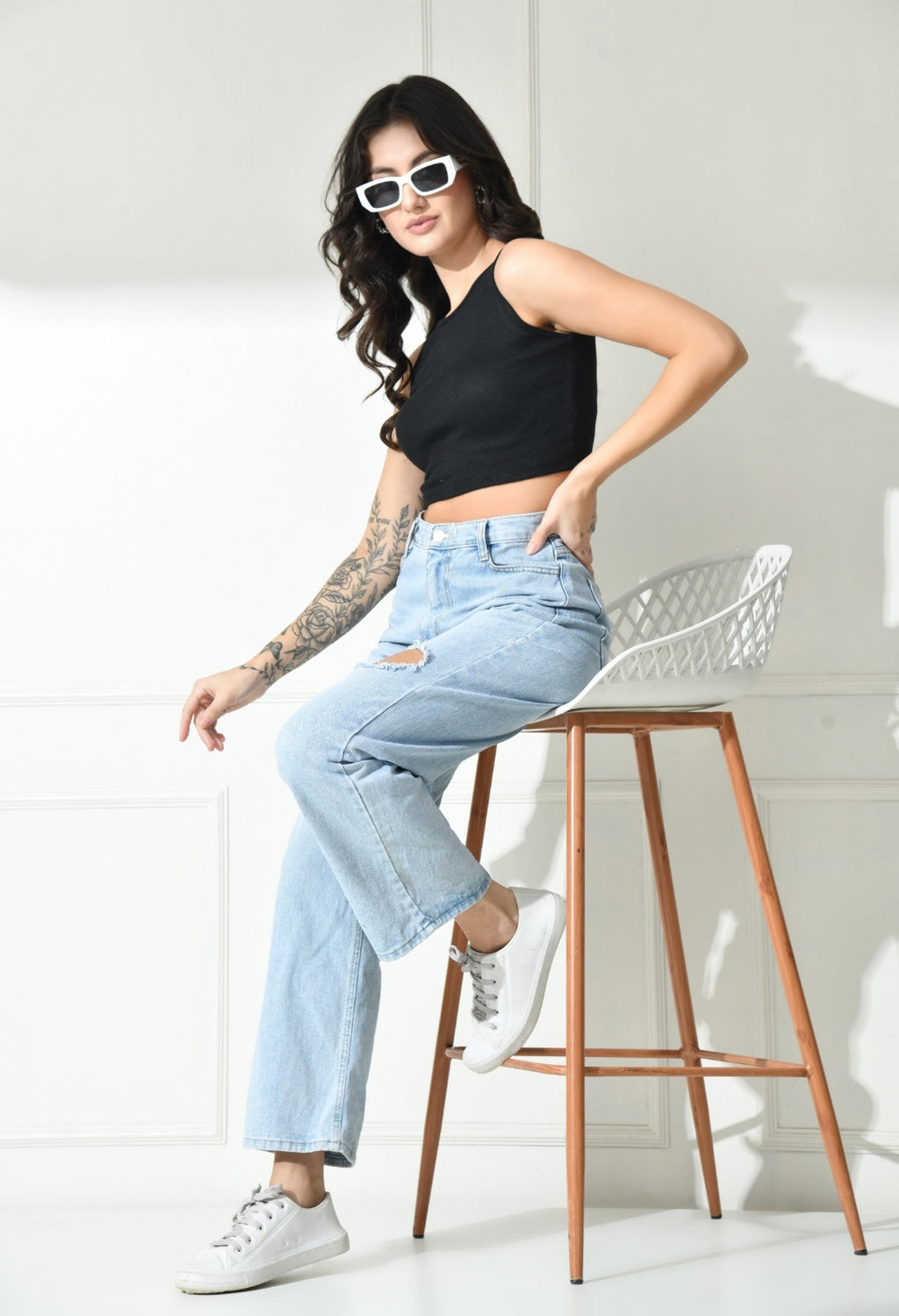 Women Ribbed Slim Fit Round-Neck Top