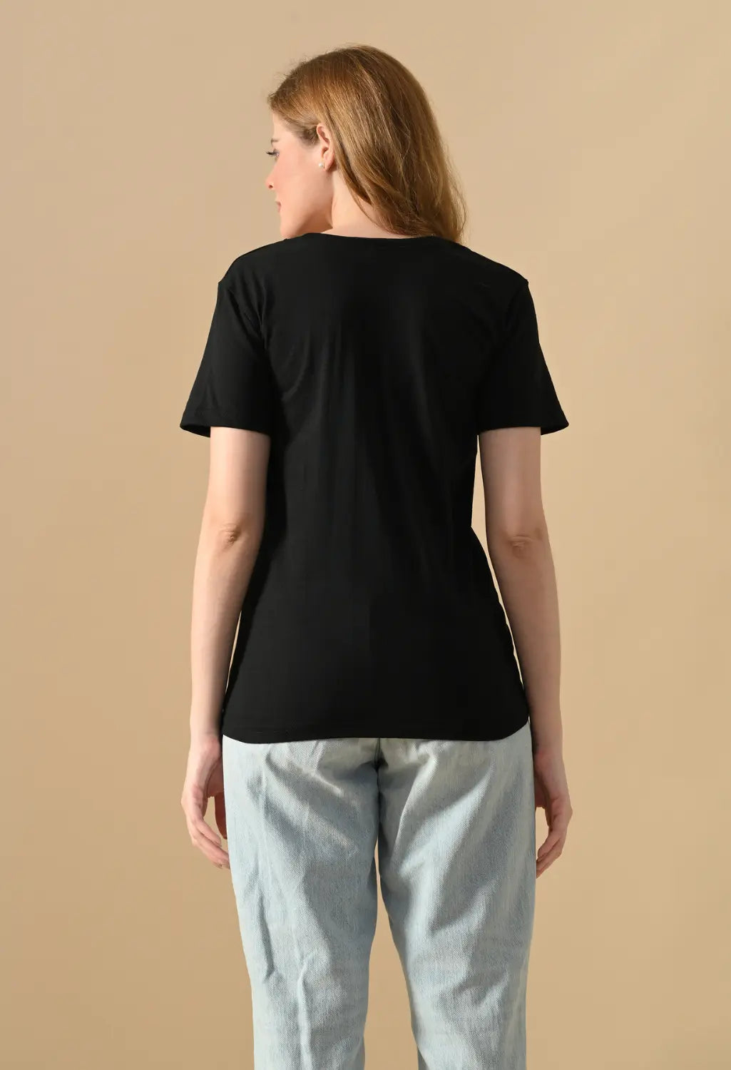 Sterio Pace V-Neck Cotton T-Shirt for Women